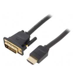 Cablu DVI-D la HDMI 2m Negru | Electronic-mag.ro | Componente Electronice