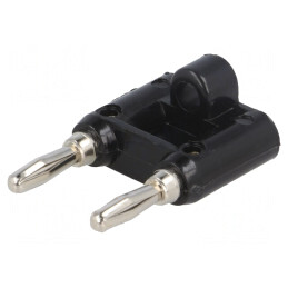 Conector Stacabil Banană 4mm Negru 15A (Set 2) | Electronic-mag.ro | Componente Electronice
