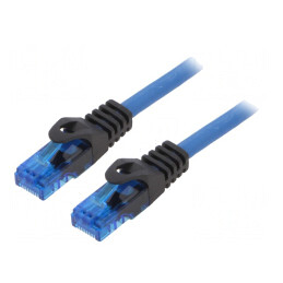 Patch cord U/UTP 6a albastru 3m 24AWG | Electronic-mag.ro | Componente Electronice