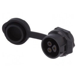 Conector Circular Soclu 16mm 3PIN Aurit Mamă | Electronic-mag.ro | Componente Electronice