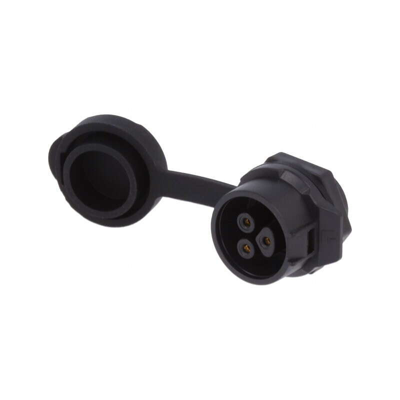 Conector Circular Soclu 16mm 3PIN Aurit Mamă | Electronic-mag.ro | Componente Electronice