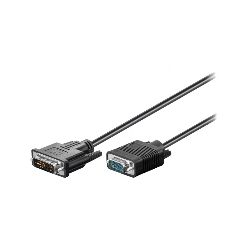 Cablu D-Sub 15pin HD la DVI-I 1m Negru | Electronic-mag.ro | Componente Electronice