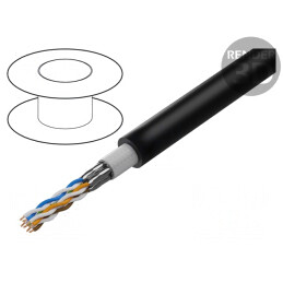 Cablu ETHERLINE® ROBUST 4x2x26AWG Cu Negru 6,2mm | Electronic-mag.ro | Componente Electronice