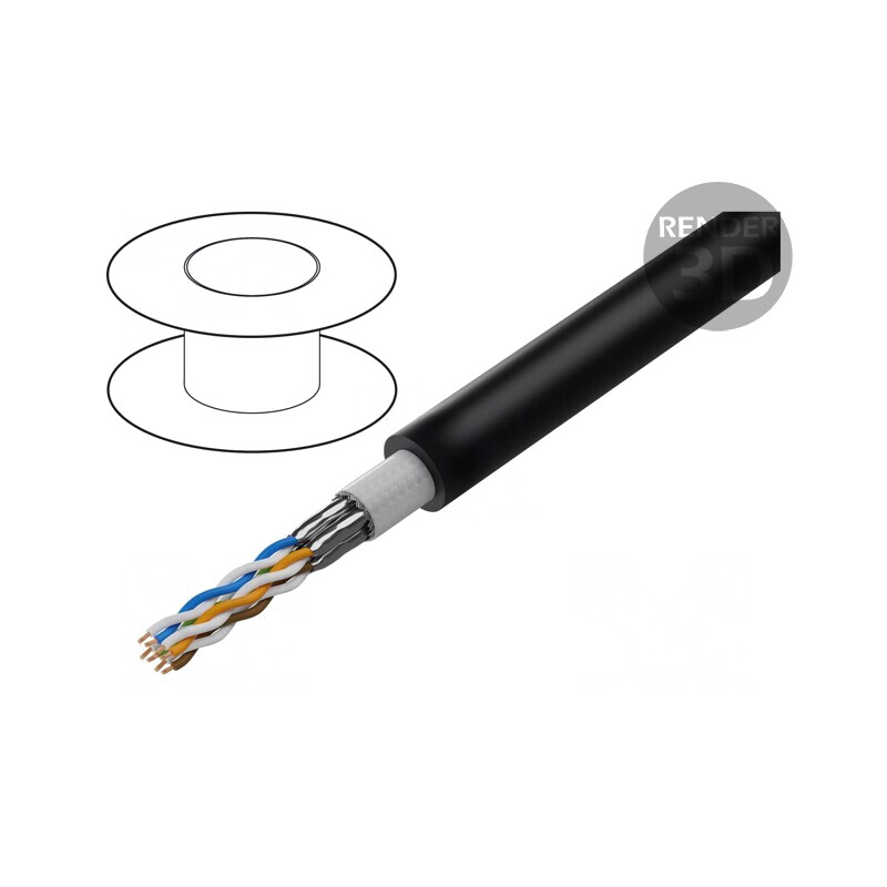 Cablu ETHERLINE® ROBUST 4x2x26AWG Cu Negru 6,2mm | Electronic-mag.ro | Componente Electronice Cablu ETHERLINE® ROBUST 4x2x26AWG Cu Negru 6,2mm | Electronic-mag.ro | Componente Electronice
