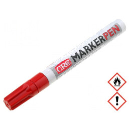 Marker roșu cu vopsea, vârf rotund 3mm | Electronic-mag.ro | Componente Electronice