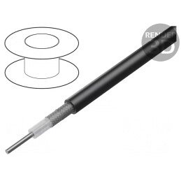 Cablu coaxial RG223 negru 5,4mm PVC | Electronic-mag.ro | Componente Electronice