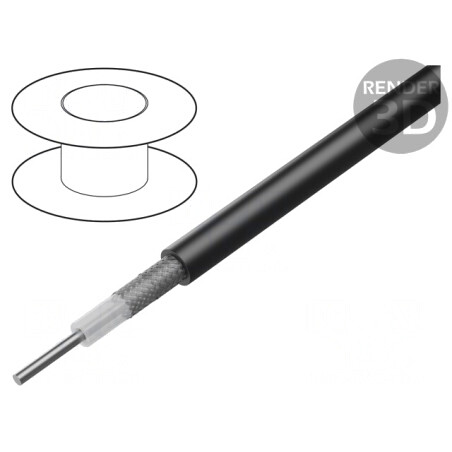 Cablu coaxial RG223 negru 5,4mm PVC | Electronic-mag.ro | Componente Electronice