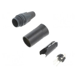 Mufă XLR Tată 3 Pin Drept pentru Cablu | Electronic-mag.ro | Componente Electronice