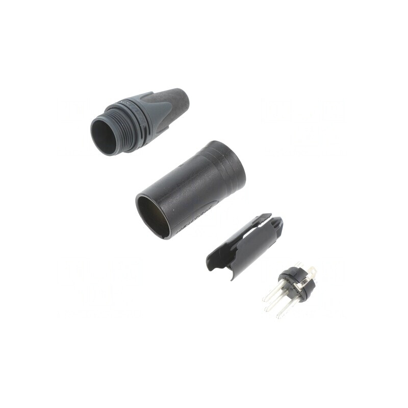 Mufă XLR Tată 3 Pin Drept pentru Cablu | Electronic-mag.ro | Componente Electronice