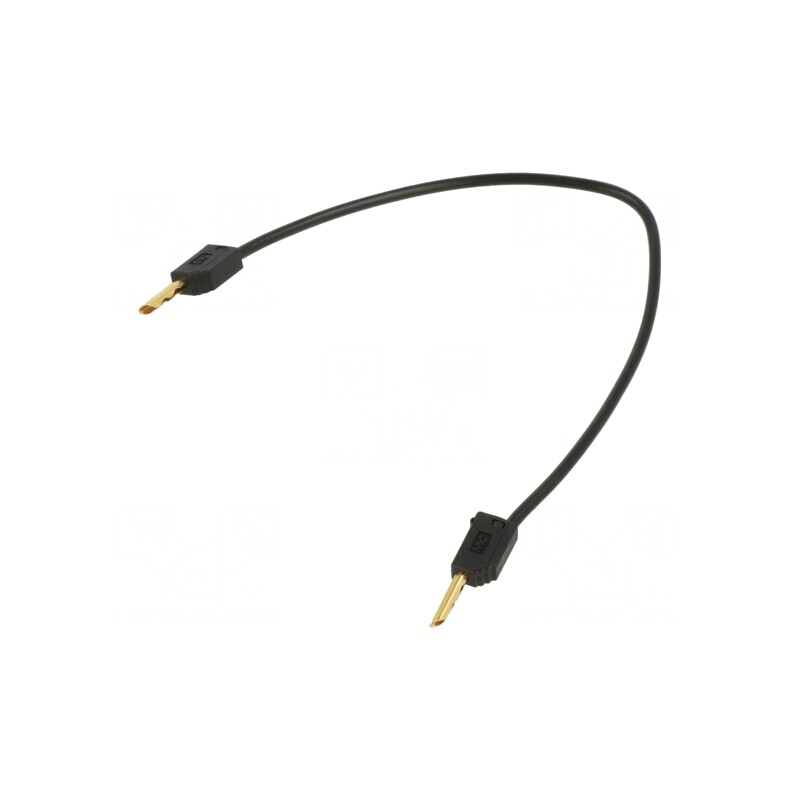Cablu de măsurare neizolat 60VDC 30VAC 10A 0,15m negru | Electronic-mag.ro | Componente Electronice