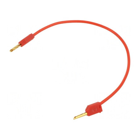 Cablu de măsurare 60VDC 30VAC 10A 0,15m roșu neizolat | Electronic-mag.ro | Componente Electronice