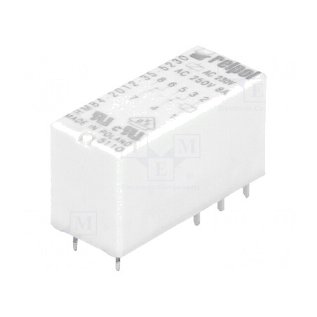 Releu Electromagnetic DPDT 230VAC 8A PCB | Electronic-mag.ro | Componente Electronice