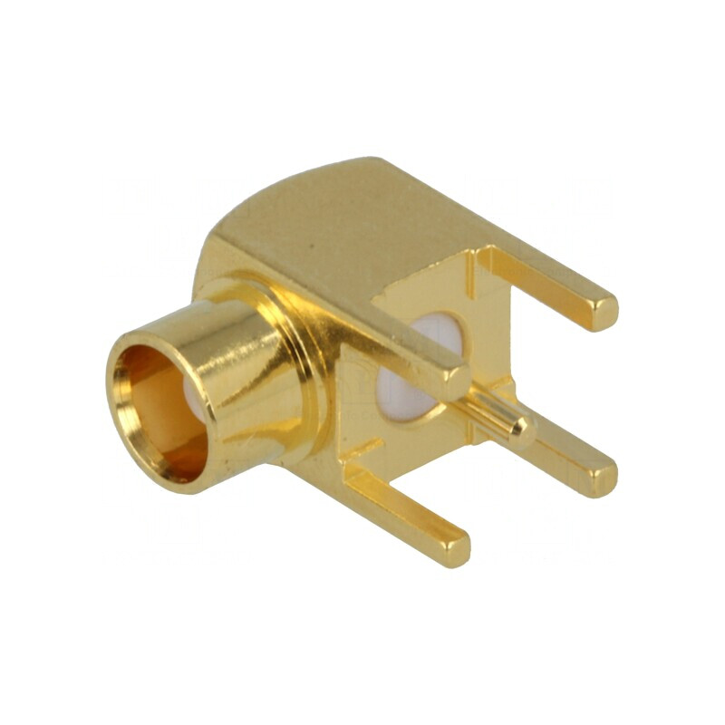Soclu MCX mamă 90° 50Ω THT aurit | Electronic-mag.ro | Componente Electronice
