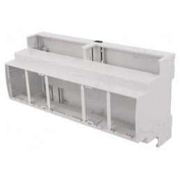 Carcasă pentru șină DIN ABS gri 89x177x65mm | Electronic-mag.ro | Componente Electronice