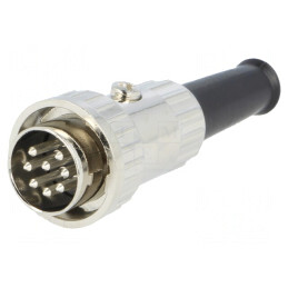 Mufă DIN tată 8 pini 270° pe cablu | Electronic-mag.ro | Componente Electronice
