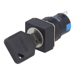 Comutator întrerupător cu cheie SPDT Ø16mm | Electronic-mag.ro | Componente Electronice