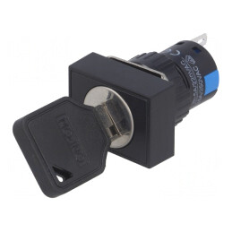 Întrerupător cu Cheie SPDT Ø16mm 2 Pini | Electronic-mag.ro | Componente Electronice