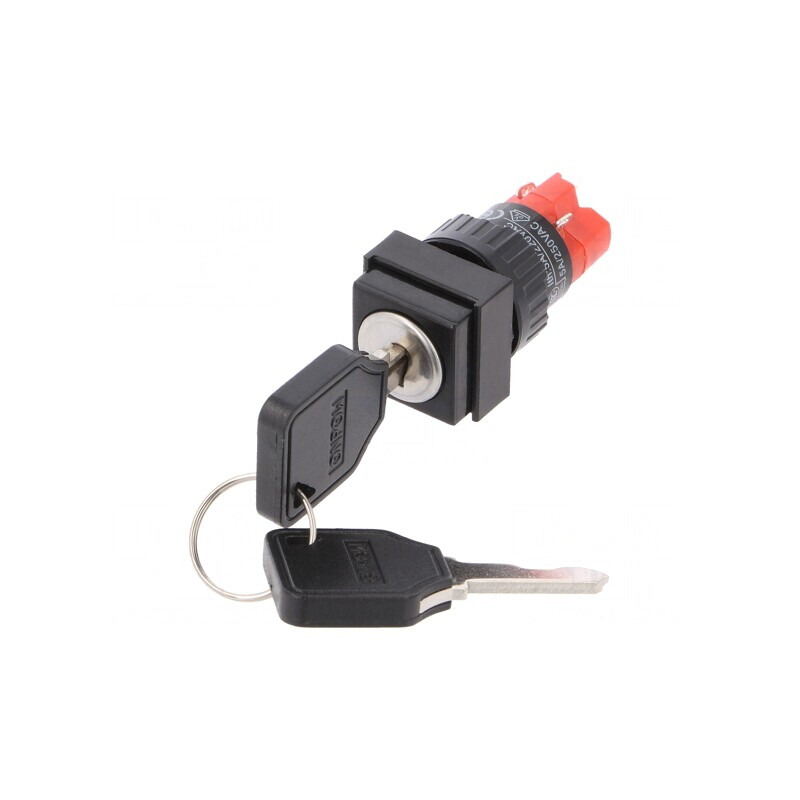 Comutator întrerupător cheie 2 poziții SPDT 16mm | Electronic-mag.ro | Componente Electronice