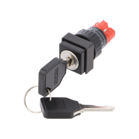 Comutator întrerupător cheie 2 poziții SPDT 16mm | Electronic-mag.ro | Componente Electronice