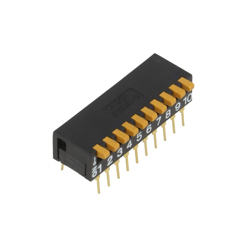 Comutator DIP-SWITCH 10 Secțiuni ON-OFF 30VDC | Electronic-mag.ro | Componente Electronice