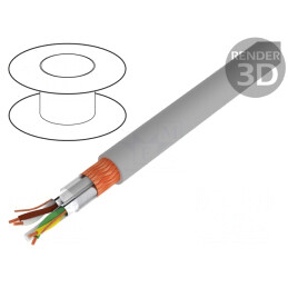 Cablu PVC gri 250V 2x2x1mm2 cu autostingere