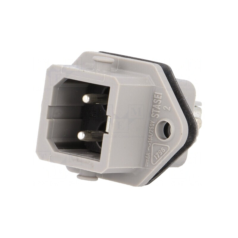 Conector dreptunghiular ST soclu tată 2 pini IP54 | Electronic-mag.ro | Componente Electronice