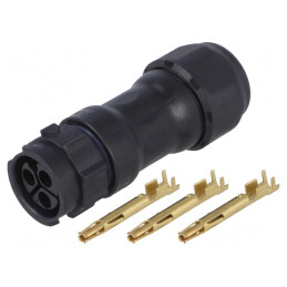 Conector Circular 3 Pin Mamă pe Cablu X-Lok | Electronic-mag.ro | Componente Electronice