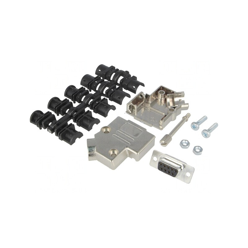 "D-Sub 9PIN Mufă Mamă Neagră Set Complet" | Electronic-mag.ro | Componente Electronice