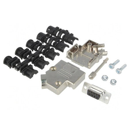"D-Sub 9PIN Mufă Mamă Neagră Set Complet" | Electronic-mag.ro | Componente Electronice
