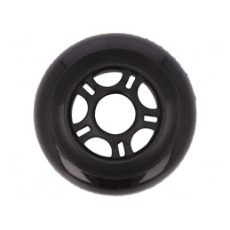 Ax Neagră cu Împingere, Ø 84mm, Acoperire Poliuretan, W 24mm | Electronic-mag.ro | Componente Electronice