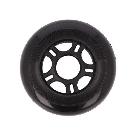 Ax Neagră cu Împingere, Ø 84mm, Acoperire Poliuretan, W 24mm | Electronic-mag.ro | Componente Electronice