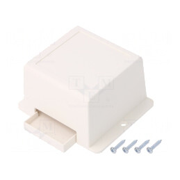 Carcasă universală ABS albă 78x82x45mm | Electronic-mag.ro | Componente Electronice