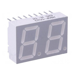 Afișaj LED 7 Segmente 14,22mm Roșu 2 Digits | Electronic-mag.ro | Componente Electronice