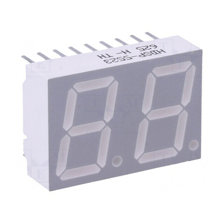 Afișaj LED 7 Segmente 14,22mm Roșu 2 Digits | Electronic-mag.ro | Componente Electronice