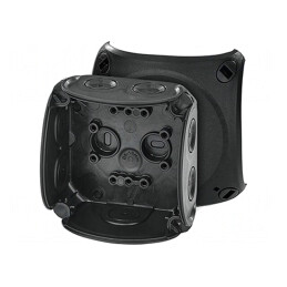 Cutie de Conexiuni IP66 Neagră 93x93x62mm | Electronic-mag.ro | Componente Electronice