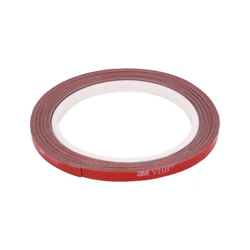Bandă de Fixare Acrilică Gri 6mm x 5m 230°C | Electronic-mag.ro | Componente Electronice