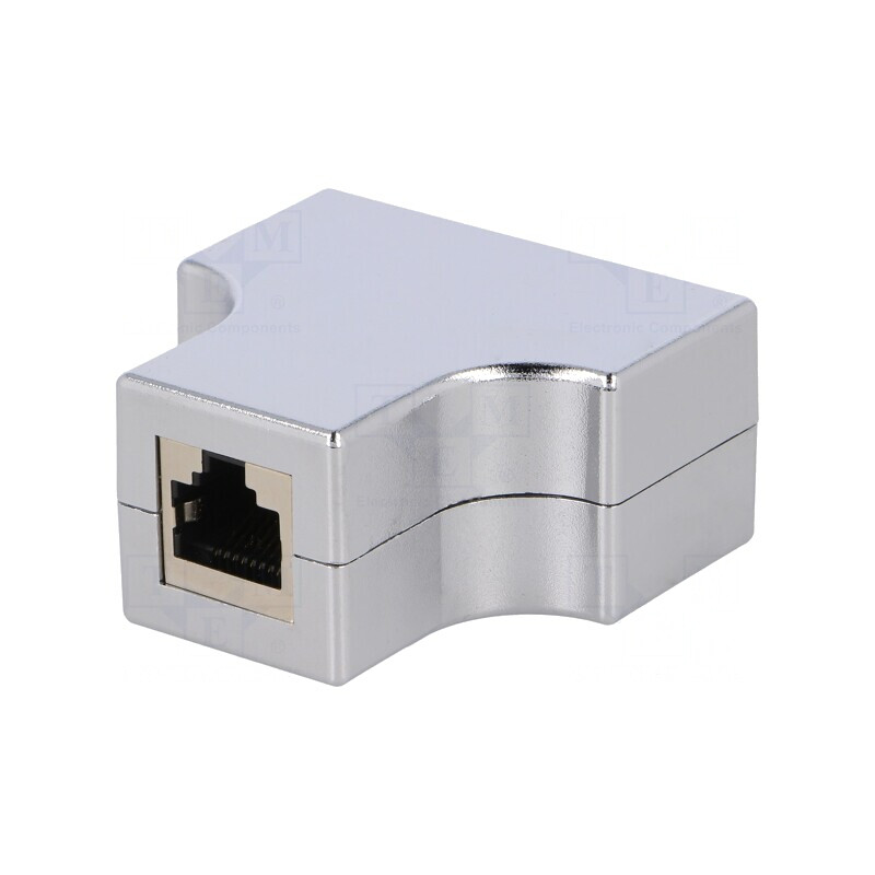 Splitter Ecranat RJ45 Soclu dublu | Electronic-mag.ro | Componente Electronice