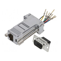 Adaptor D-Sub 9pin Tată la RJ45 Soclu | Electronic-mag.ro | Componente Electronice