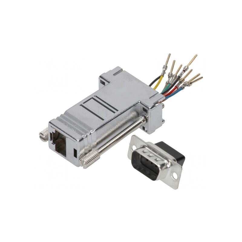 Adaptor D-Sub 9pin Tată la RJ45 Soclu | Electronic-mag.ro | Componente Electronice