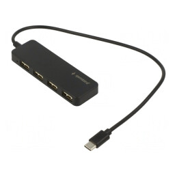 Hub USB 4 Porturi USB-A și USB-C Negru 0.3m | Electronic-mag.ro | Componente Electronice