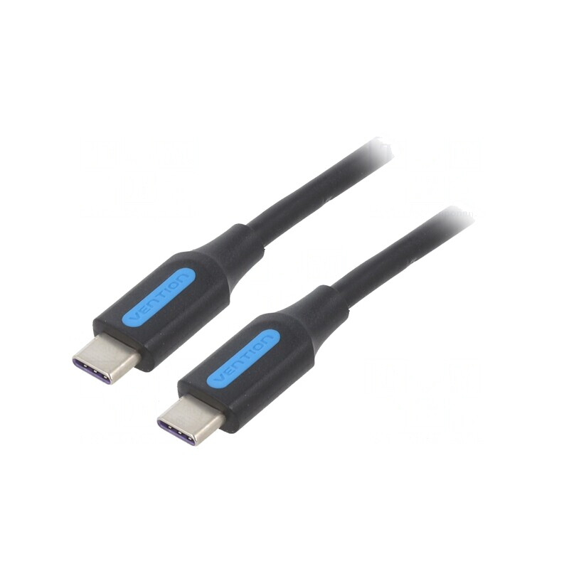 Cablu USB-C 2.0 Negru 1m 480Mbps | Electronic-mag.ro | Componente Electronice
