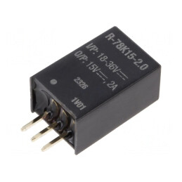 Convertor DC/DC 18-36V la 15V 2A SIP3 THT | Electronic-mag.ro | Componente Electronice