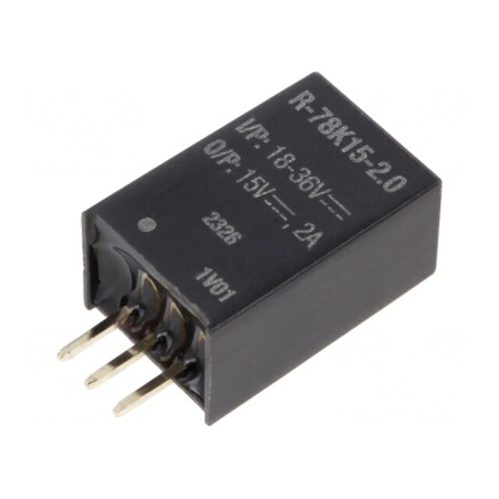 Convertor DC/DC 18-36V la 15V 2A SIP3 THT | Electronic-mag.ro | Componente Electronice