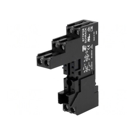Stativ pentru șină DIN 16A 250VAC 61mm 15,5mm | Electronic-mag.ro | Componente Electronice
