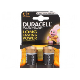 Baterie Alcalină 1.5V C Nereîncărcabilă Set 2 Bucăți Plus | Electronic-mag.ro | Componente Electronice