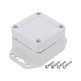 Carcasă Universală ABS Gri Deschis 60x60x40mm | Electronic-mag.ro | Componente Electronice