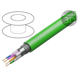 Cablu HMC-BUS Cu PVC Verde 2x2x0.22mm | Electronic-mag.ro | Componente Electronice
