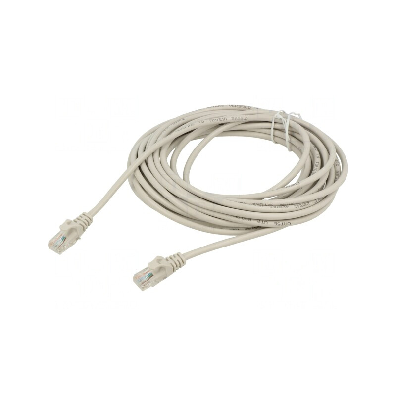 Cablu de rețea UTP Cat5e 15m RJ45 Gri | Electronic-mag.ro | Componente Electronice