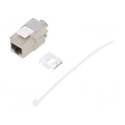 Soclu RJ45 Cat 6a Ecranat Keystone PoE 8P8C IDC | Electronic-mag.ro | Componente Electronice