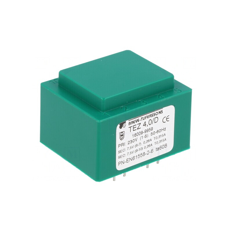 Transformator încapsulat 4VA 230V 7,5V PCB | Electronic-mag.ro | Componente Electronice